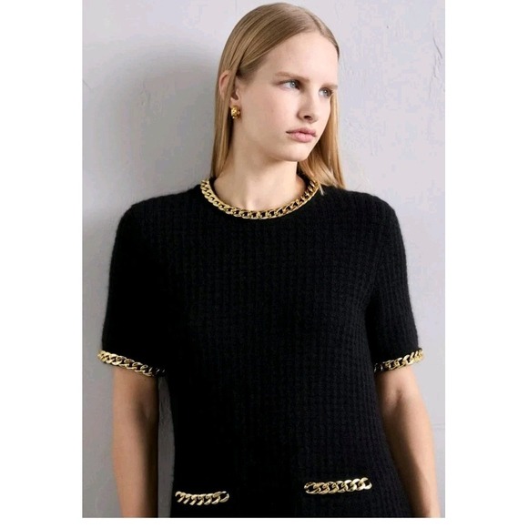 Tory Burch Formal Black Wool Dress Size XL - Picture 5 of 13